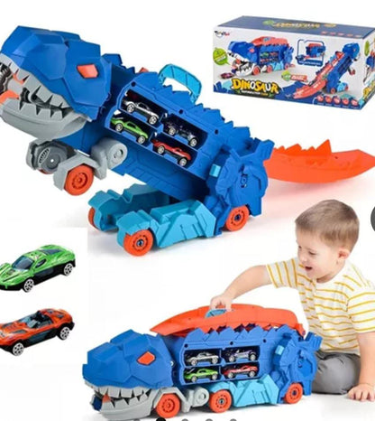 DINO CAR 3 EN 1 + KIT DE 10 AUTOS DE REGALO