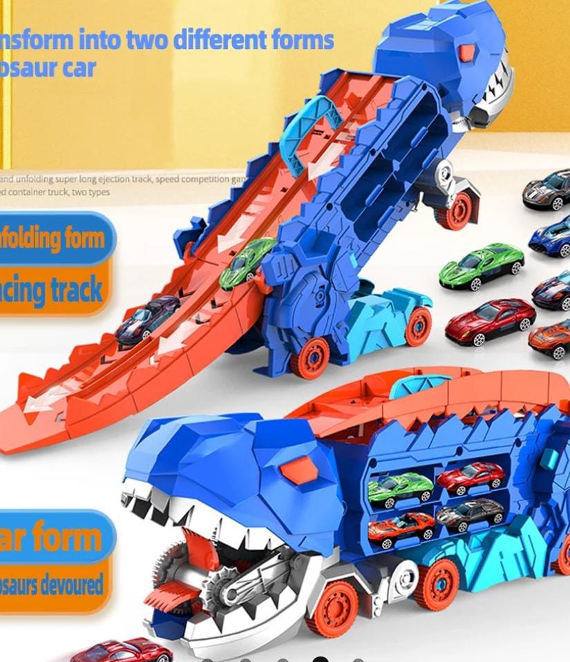 DINO CAR 3 EN 1 + KIT DE 10 AUTOS DE REGALO