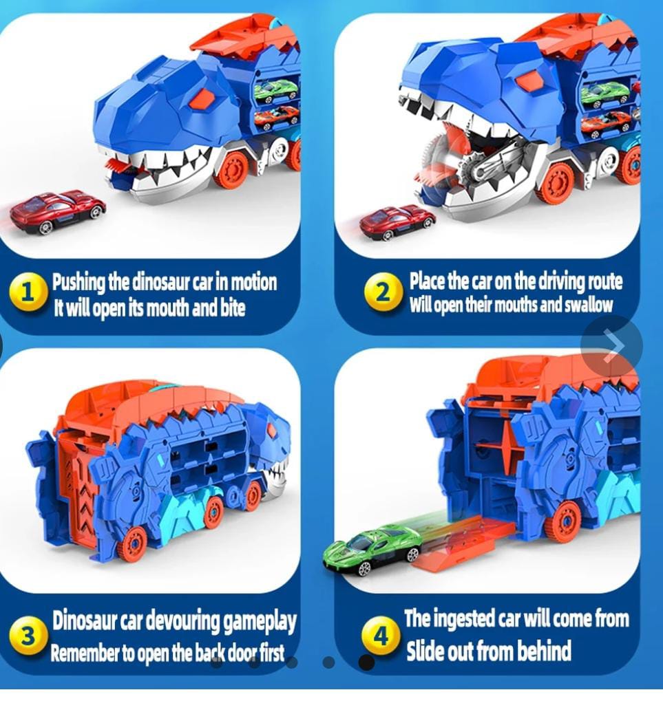 DINO CAR 3 EN 1 + KIT DE 10 AUTOS DE REGALO
